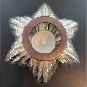 Rustic Mercury Glass Star-Shaped Votive Holder